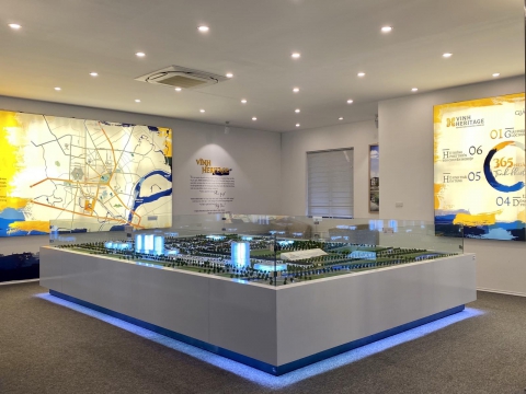 Mô hình sa bàn thực tế dự án Vinh heritage:nơi tạo cảm xúc thực cho khách hàng khi xuống tiền đầu tư