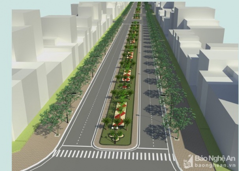 Các phố Lê Mao, Nguyễn Sỹ Sách kéo dài sẽ là những 'mũi tên' mở rộng không gian đô thị Vinh