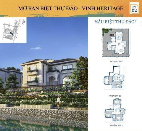 Biệt thự đảo khu đô thị Vinh Heritage: Lựa chọn của cư dân ưu tú thành Vinh