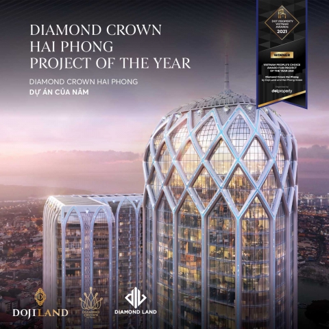 Diamond crown hải phòng-Tổ hợp căn hộ siêu sang bậc nhất Tp cảng giành nhiều giải cao